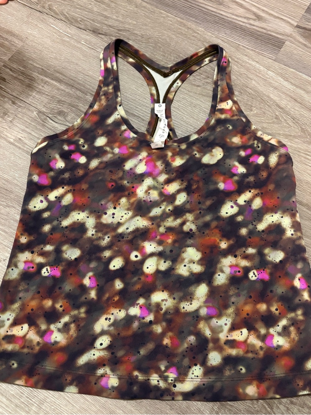 lululemon athletica Multicolor Spot Print Racerback Tank - Brown, Cream, Pink